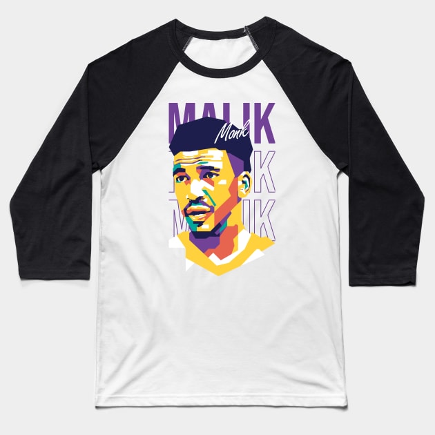 Malik Monk On WPAP Art 2 Baseball T-Shirt by pentaShop